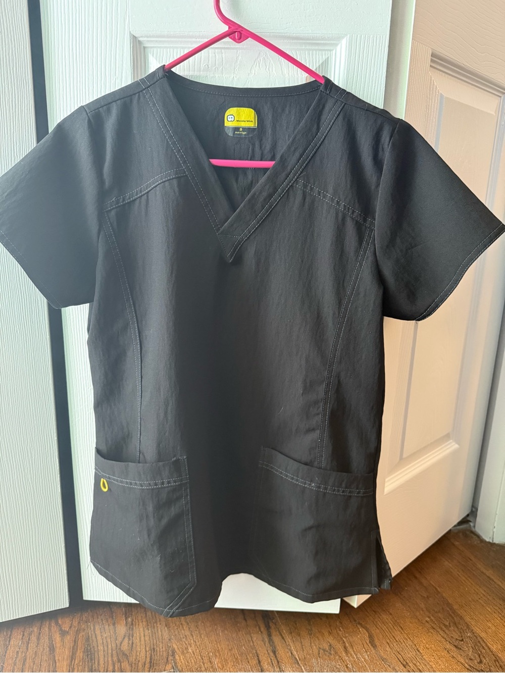 WonderWink Black Scrub Top